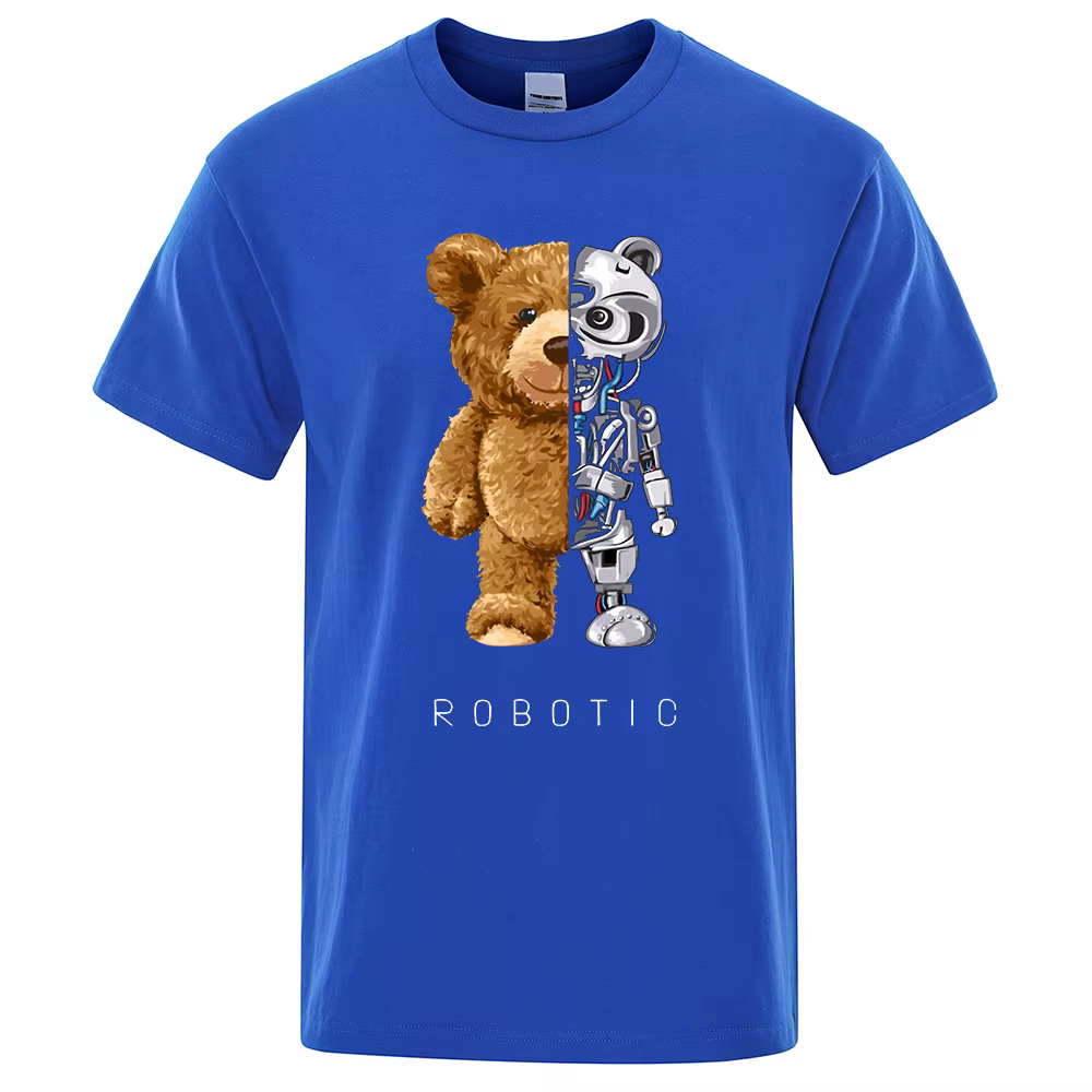 T-shirt en coton Robot Bear pour hommes