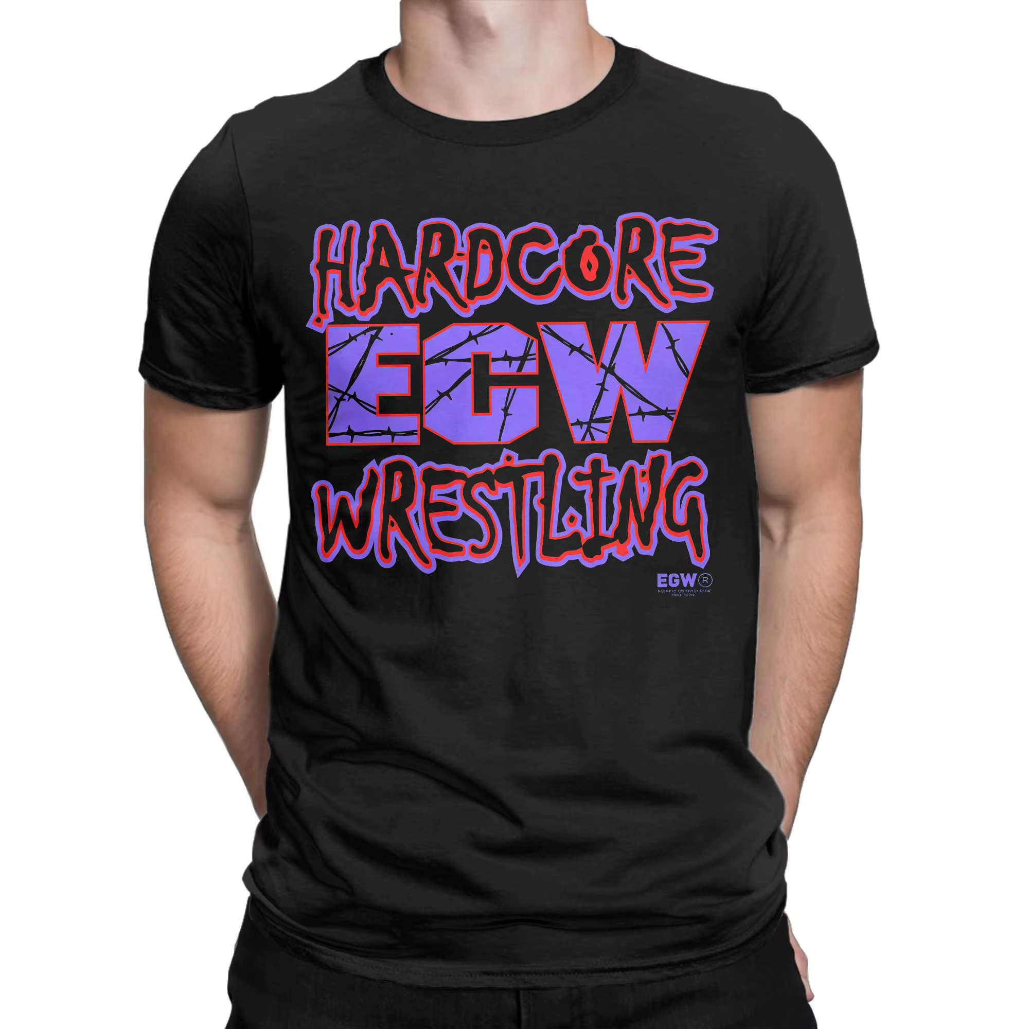 Ecw – t-shirt en coton pour hommes
