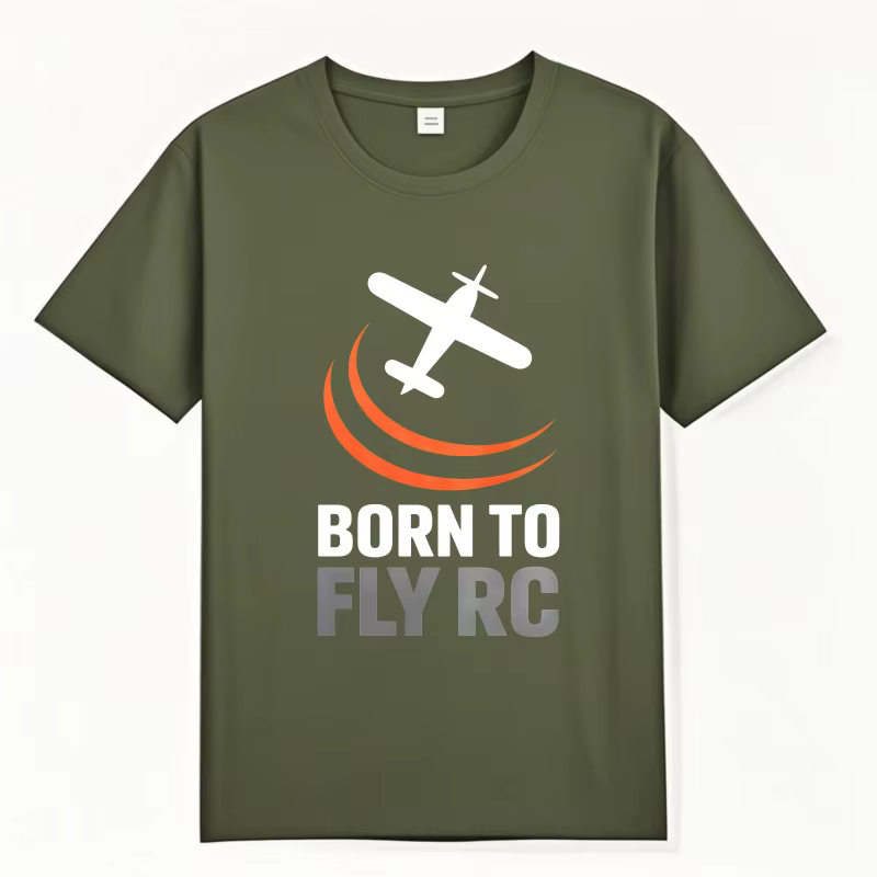 Mode été pour son t-shirt Born To Fly Rc avion Logo à manches courtes entraînement col rond