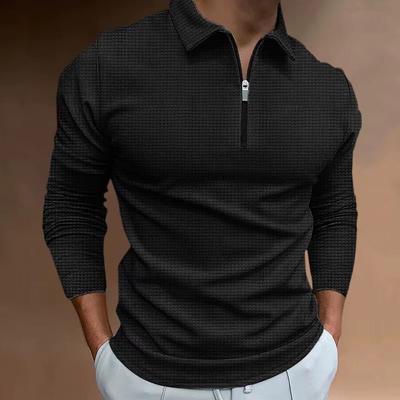 Polo d'été à manches longues pour hommes