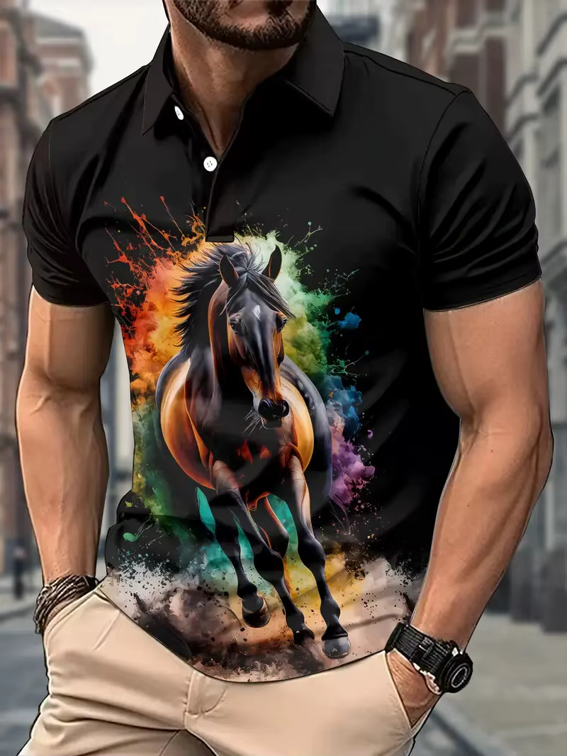Polo à manches courtes pour hommes