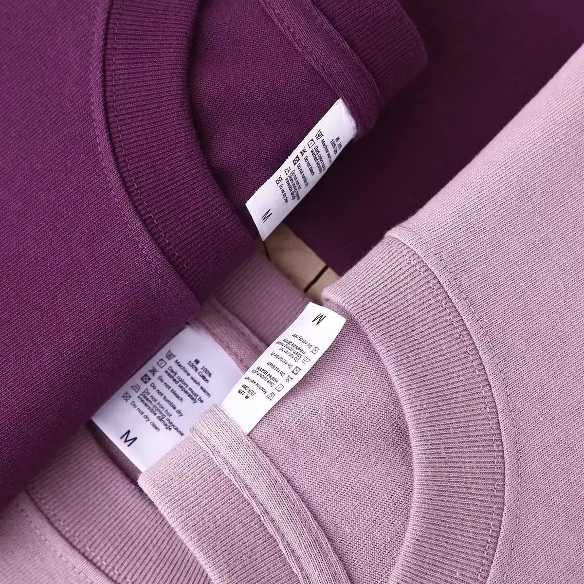 T-shirt d'été violet à manches courtes pour hommes et femmes