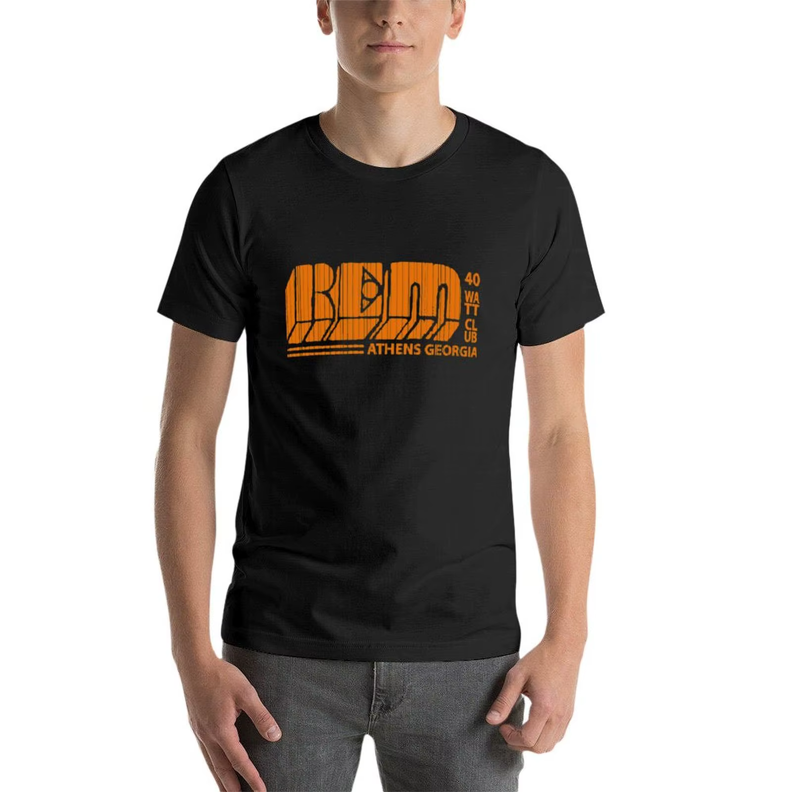 T-shirt homme, surdimensionné, vintage, R E M