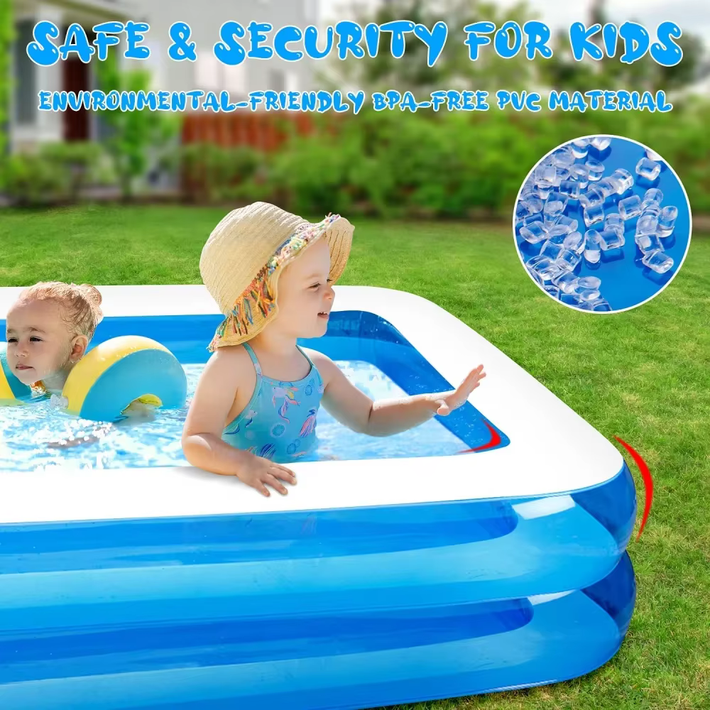 Grande piscine gonflable de 2m/2.6m pour adultes et enfants