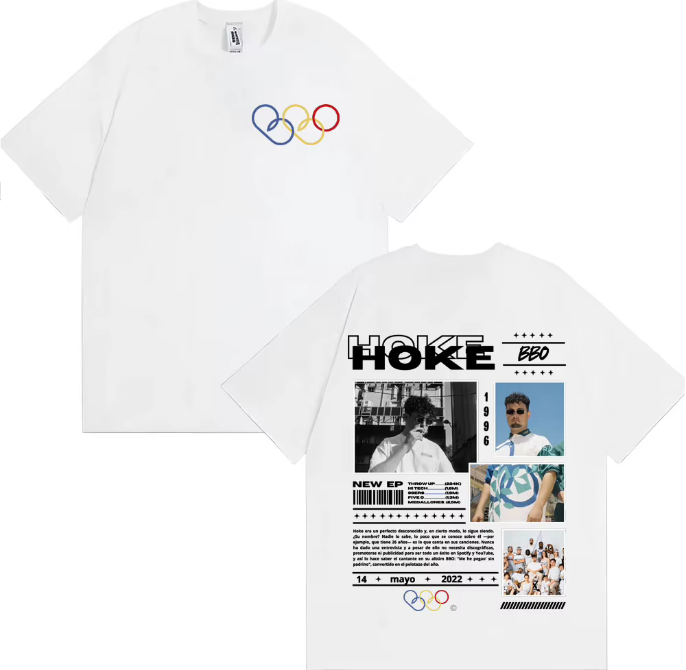 Rappeur HOKE Bbo Album 2025 Tour T-shirt Vêtements Pour Hommes Hip Hop VintageHigh Qualité T-shirts Unisexe Mode