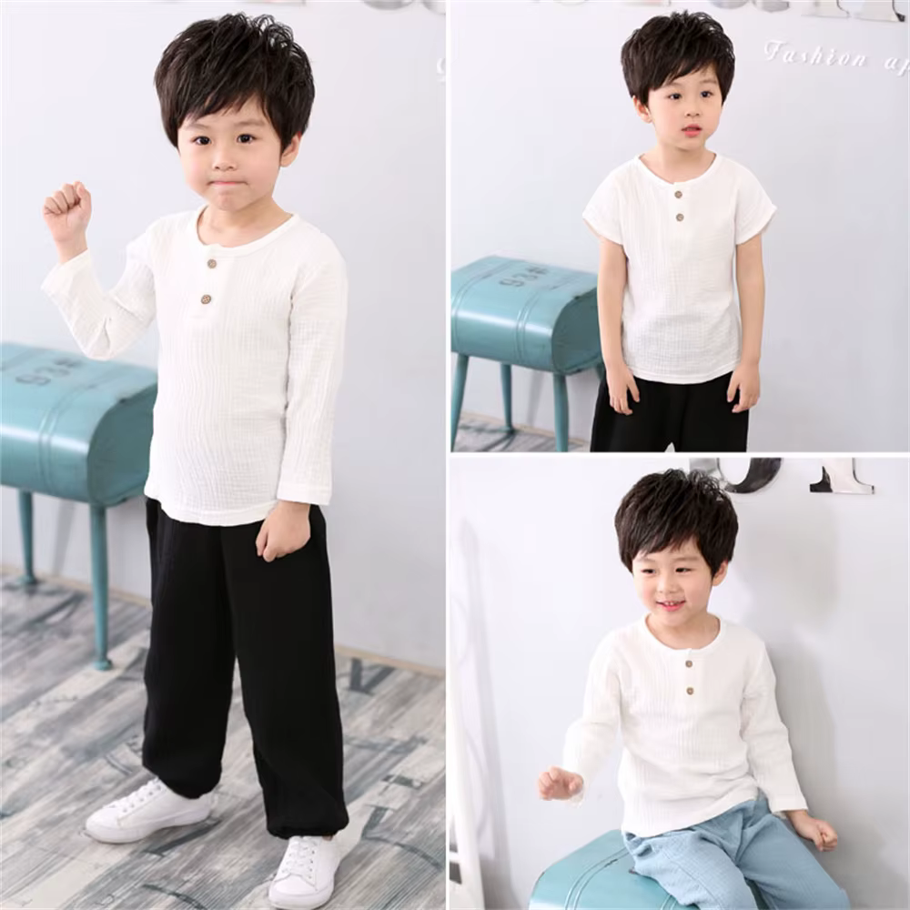 T-shirt en lin plissé pour enfant