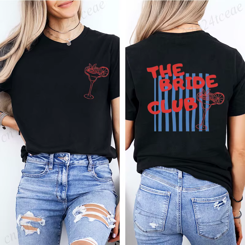 T-shirt de fête prénuptiale The Bride Club pour femme