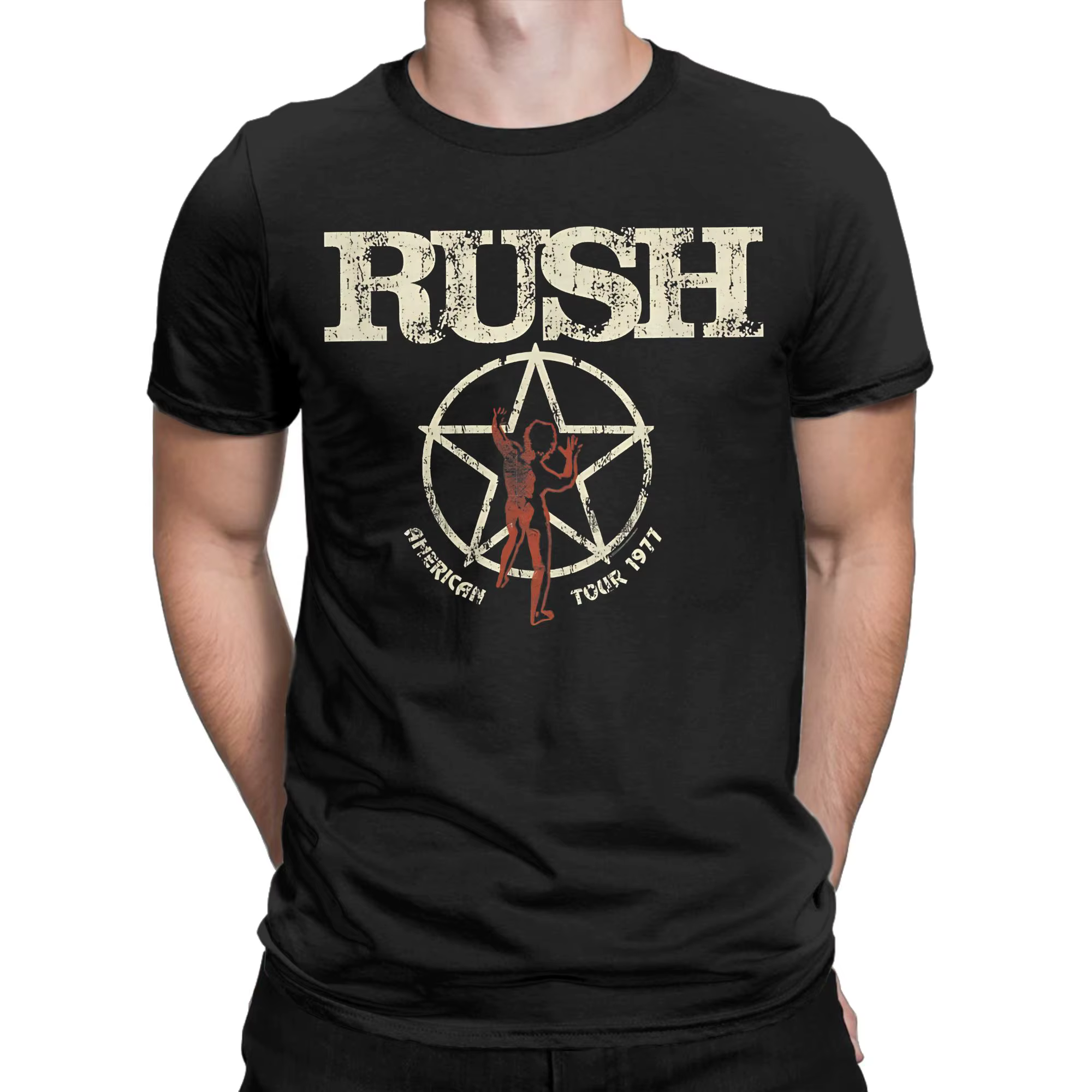 Rush Band T-shirt en coton pour hommes