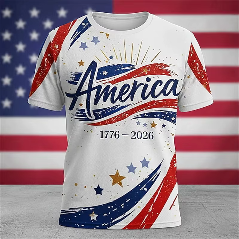 T-shirt patriotique pour hommes et femmes