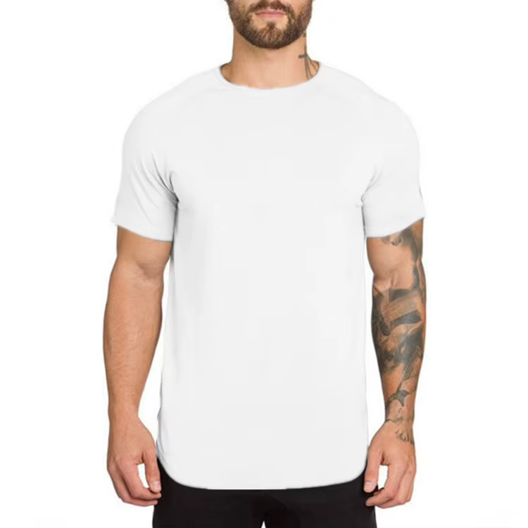 Vêtements de sport vierges Fitness T-shirt hommes mode étendre Hip Hop été à manches courtes