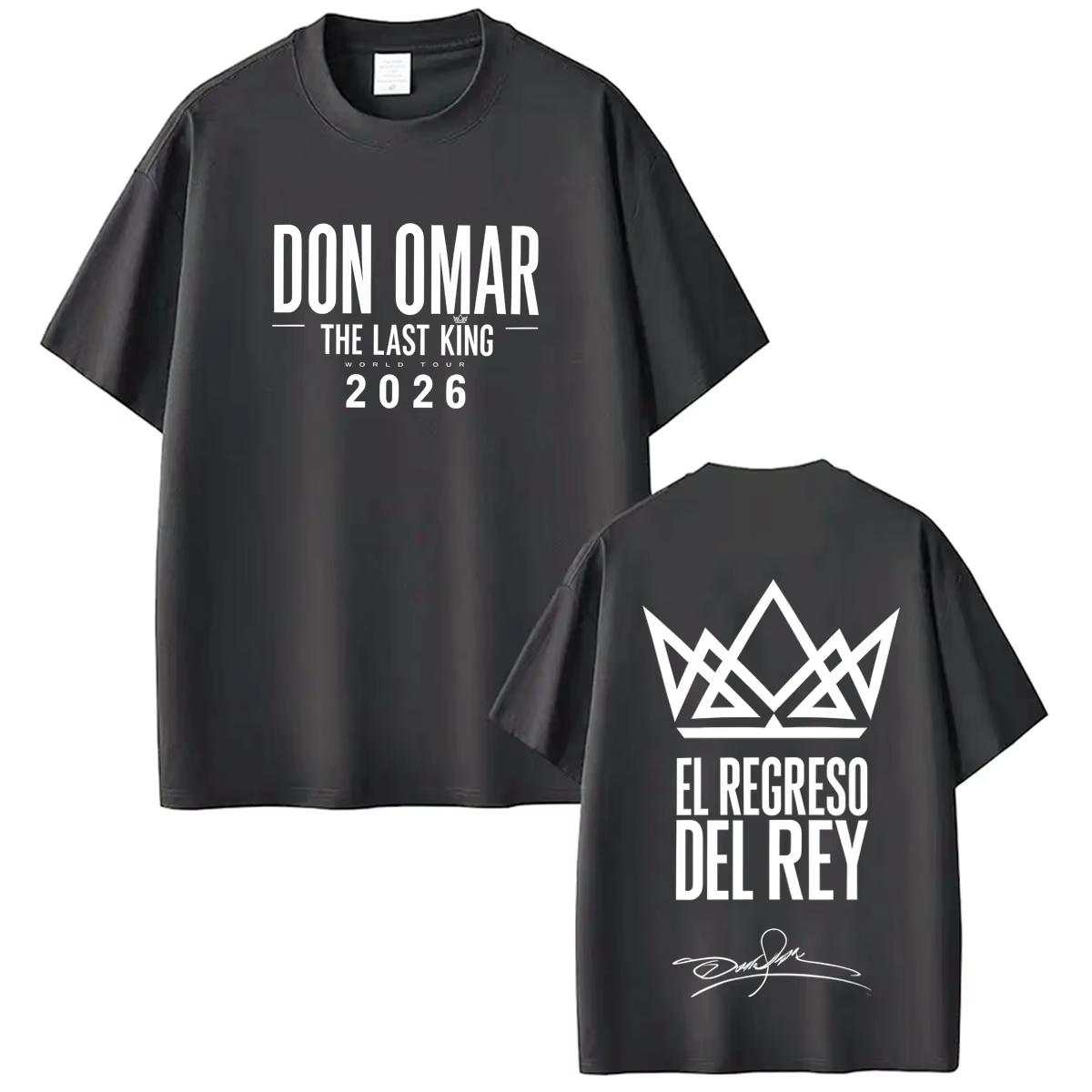 T-shirts imprimés Rapper Don Omar The Last King Tour 2026 pour hommes et femmes