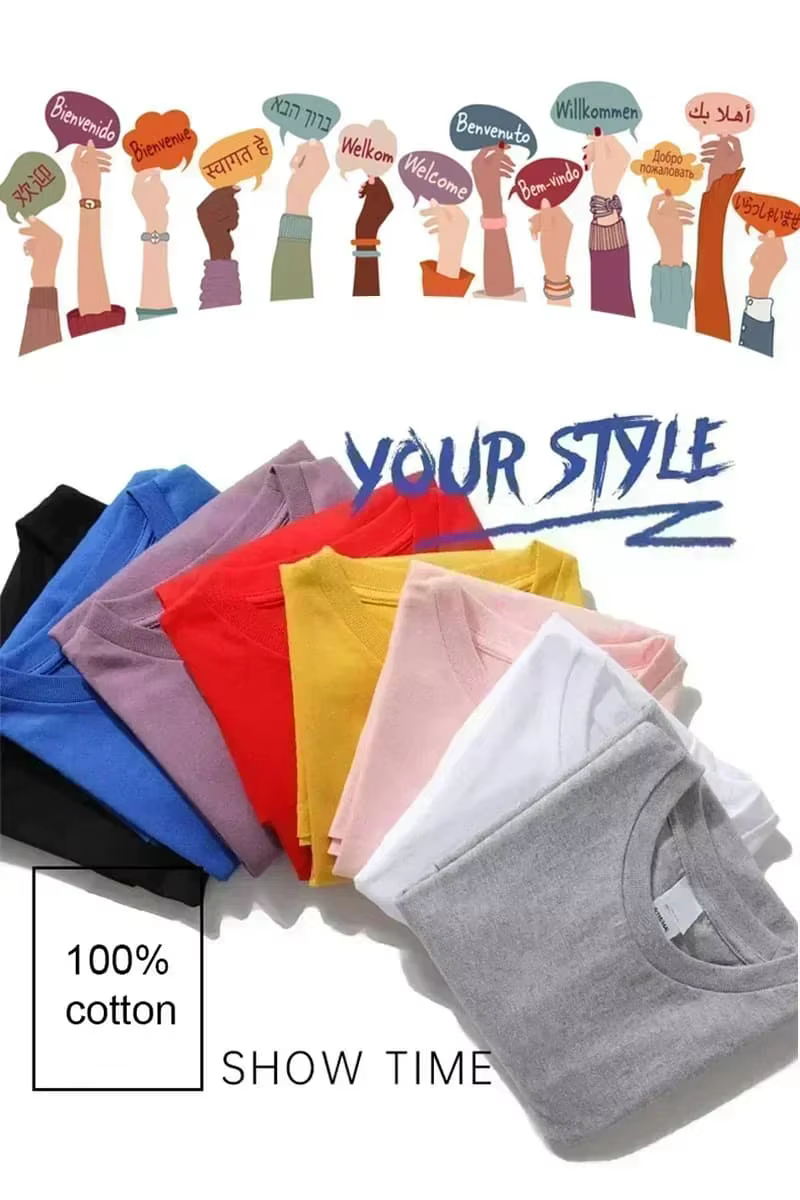 T-shirt en coton à col rond pour homme - Style rétro américain pour couple, grande taille, ample, tendance, confortable et respirant