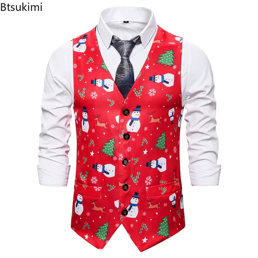 Gilet de costume imprimé en 3D pour hommes