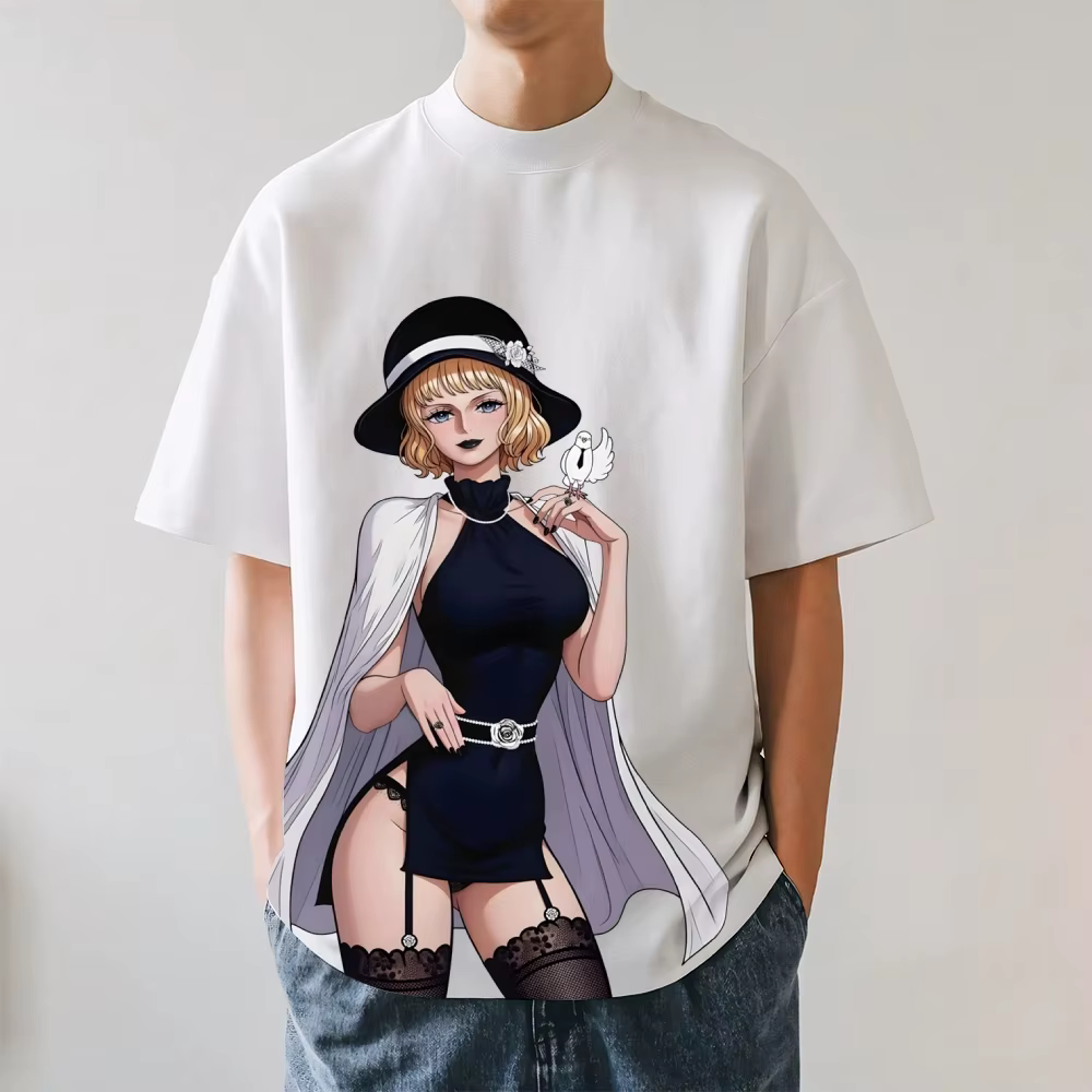 T-shirt graphique One Piece Stussy Anime unisexe