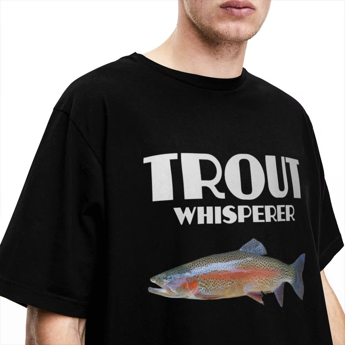 T-shirt de pêche à la truite pour hommes