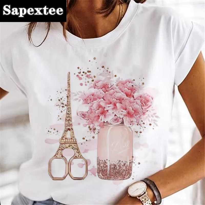 T-shirt imprimé vin pour femme