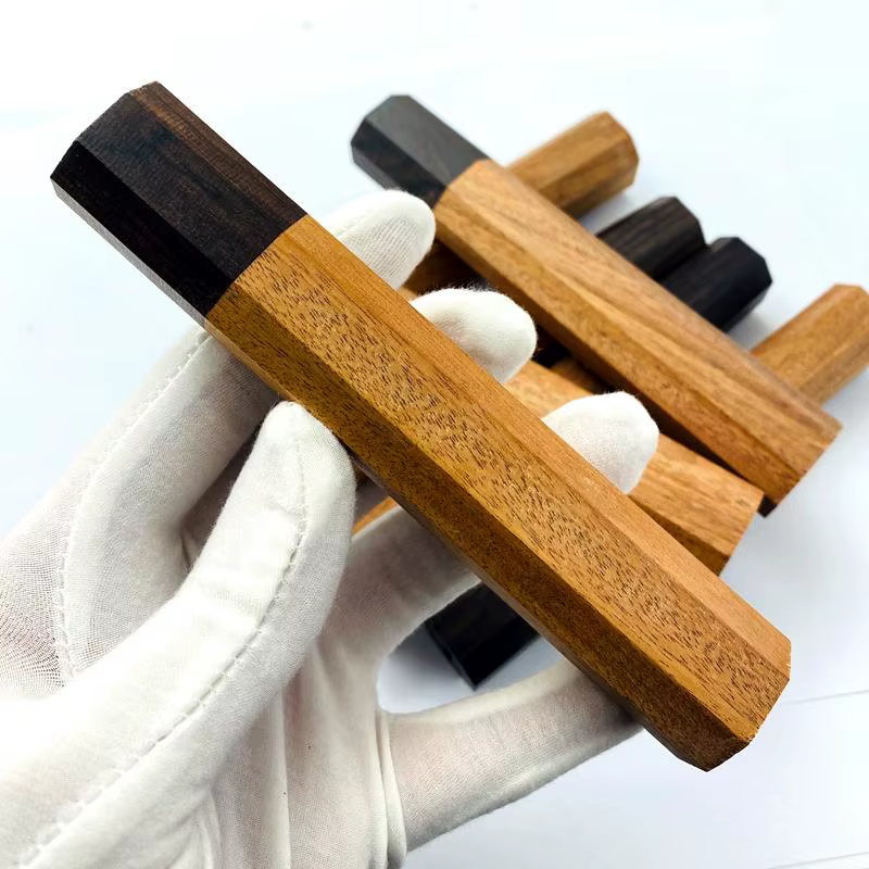 1 pièces manche de couteau de cuisine japonais poignée octogonale pour bricolage japonais Gyuto Deba Nakiri manche en bois massif manche de couteau Sashimi