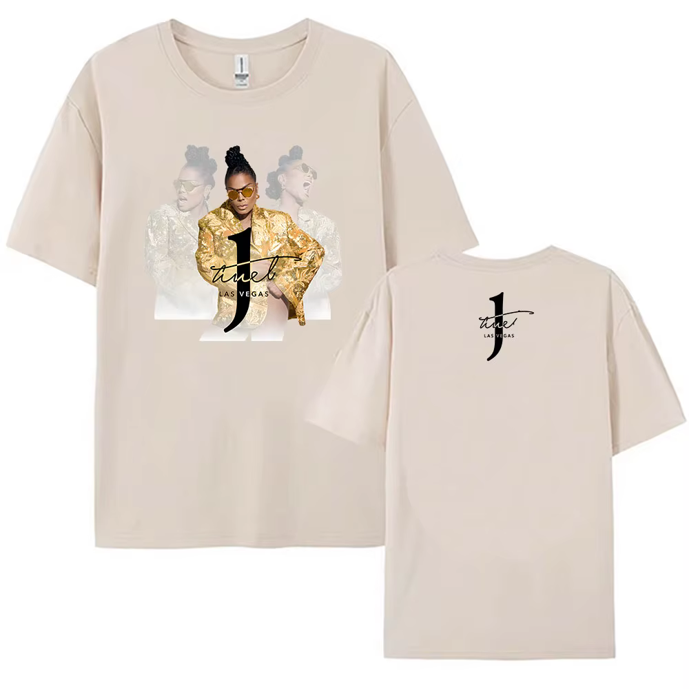 Las Vegas Tour 2025 Janet Jackson T-shirt coton été col rond femme t-shirts de haute qualité décontracté Grunge
