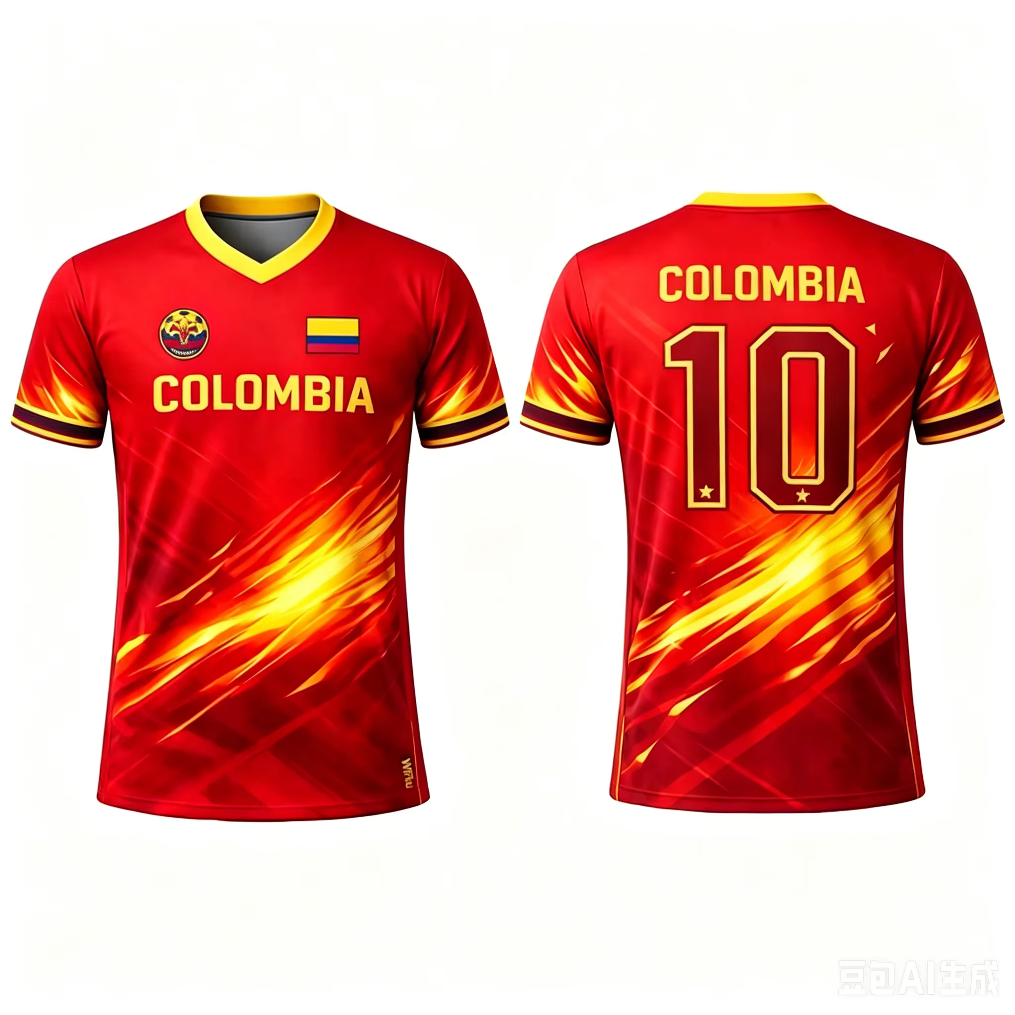 Maillot de football imprimé en 3D avec drapeau colombien pour l'été, respirant, séchage rapide, style familial pour enfants et adultes, entraînement sportif en plein air