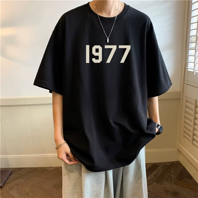 T-Shirt à Manches Courtes 1977 Coton pour Homme et Femme