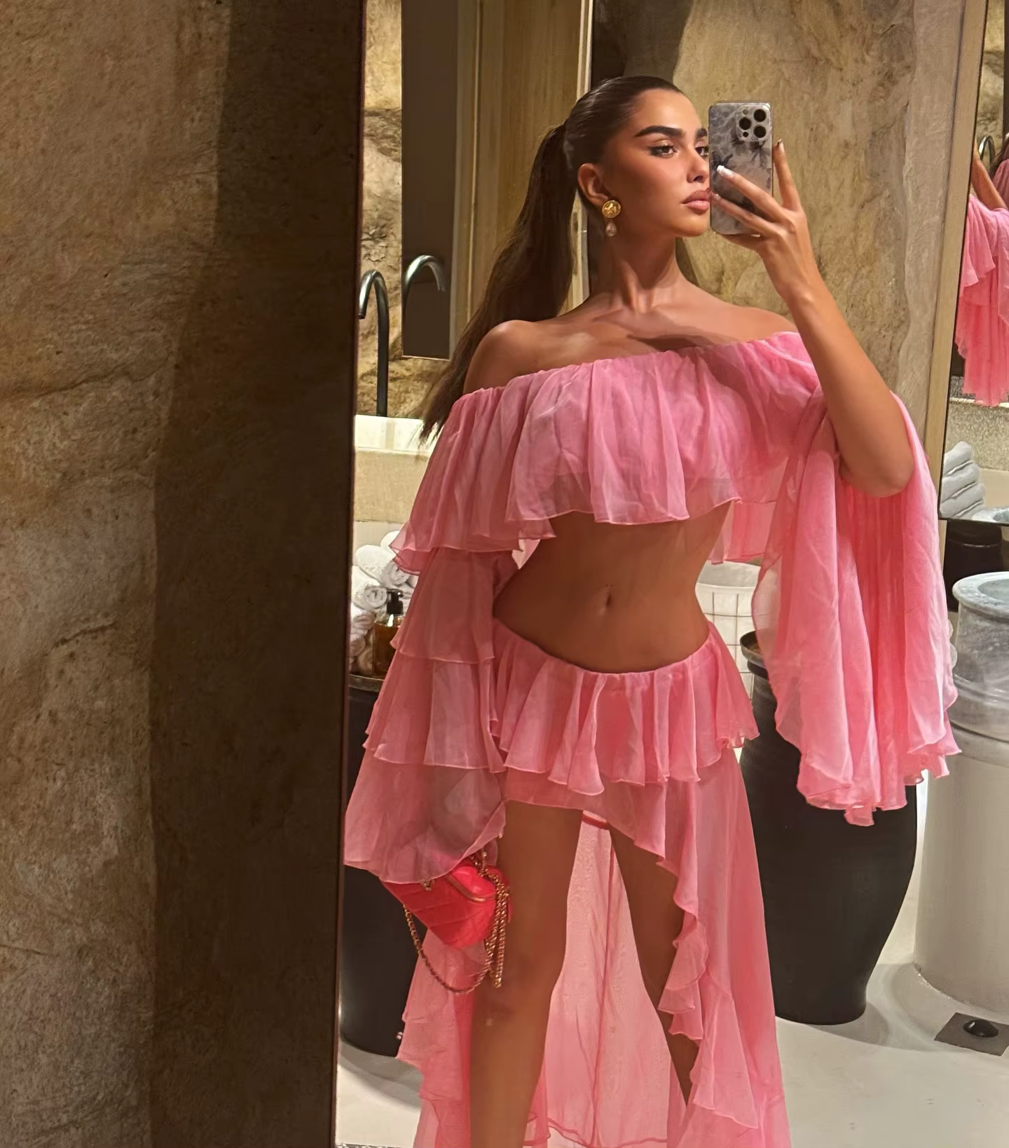 Robe Vintage à Manches Papillon et Épaules Dénudées pour Femme