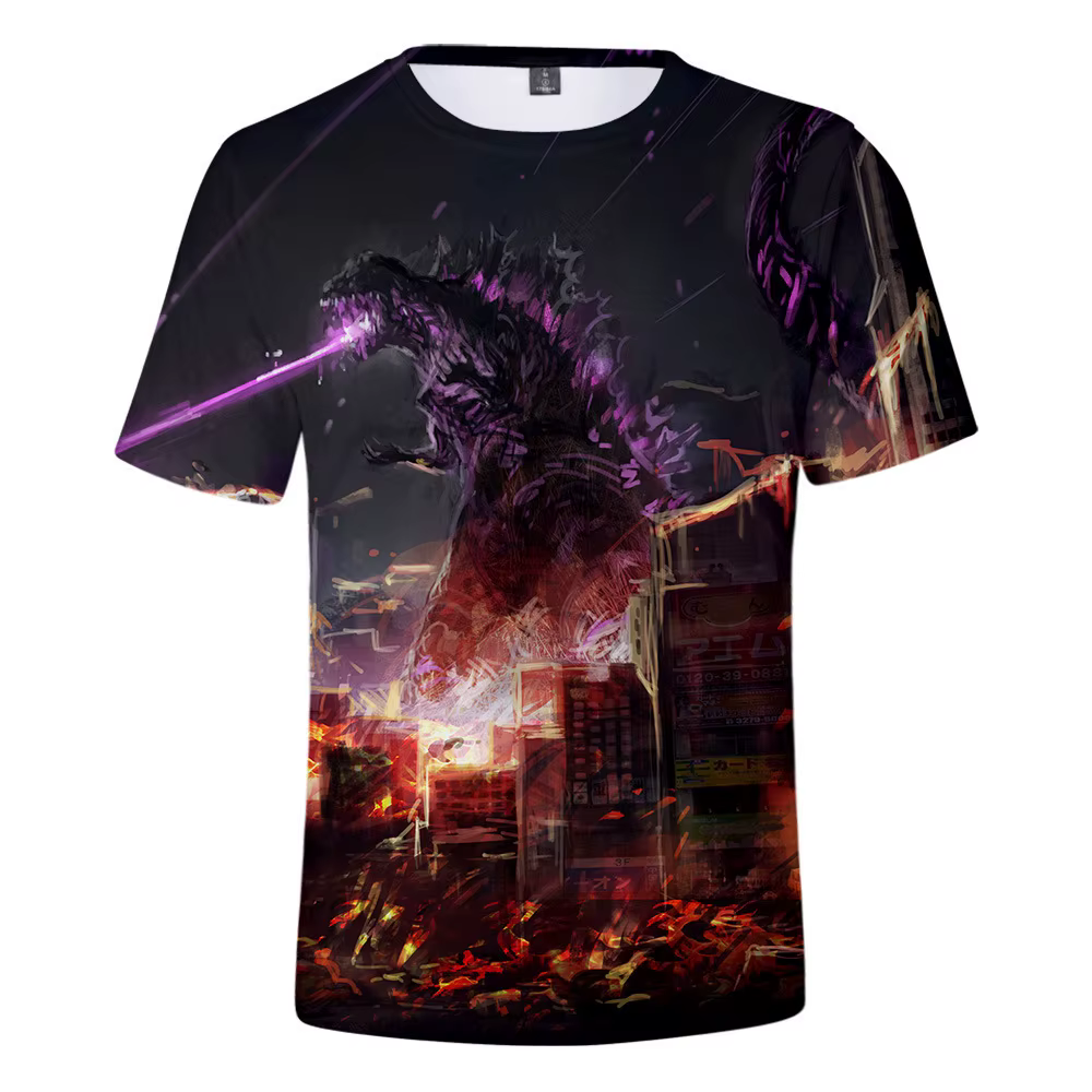 Godzilla Anime t-shirt roi des monstres enfants adulte Gojira été à manches courtes haut Sports de plein air loisirs vêtements cadeaux