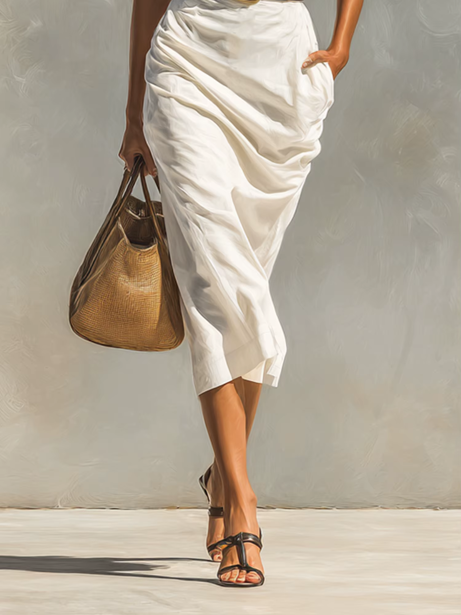 Robe chemise blanche boutonnée pour femme