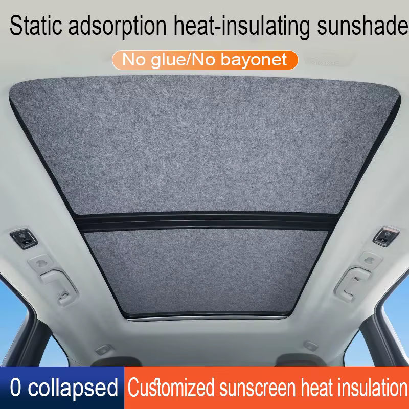 Pare-soleil panoramique pour toit ouvrant de voiture Tesla Model S 2013 ~ 2020 19, Adsorption électrostatique, tissu en daim, Protection solaire