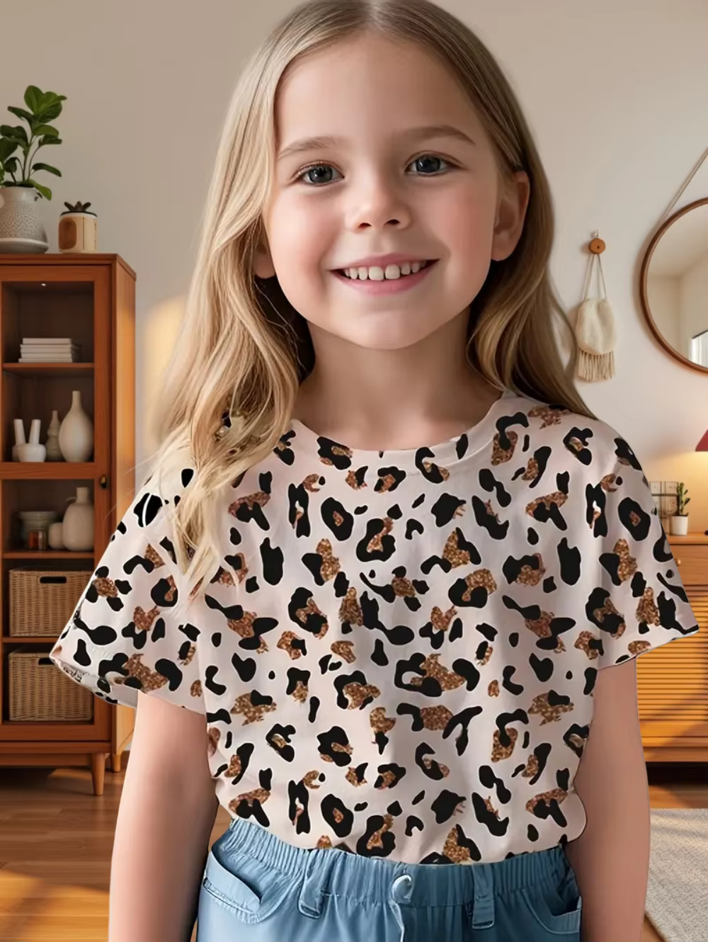 T-shirts à motif de vache pour filles