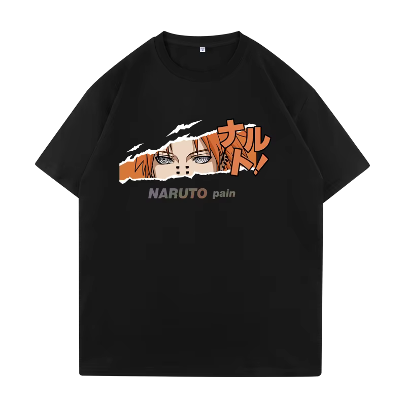 T-shirt Naruto en coton à manches courtes