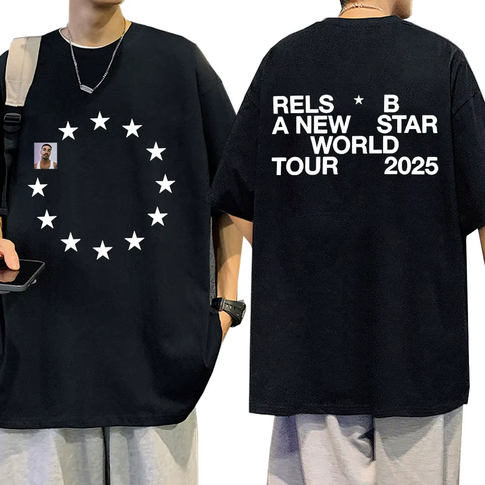 Rels B A New Star World Tour 2025 Merch T-shirt hommes femmes vêtements Hip Hop T-shirts coton décontracté Harajuku