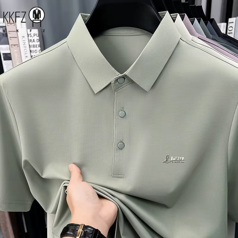 Polo décontracté à manches courtes pour hommes