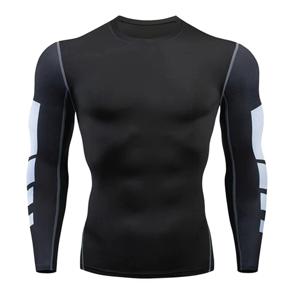 Chemise de Compression à séchage rapide moto T-Shirt serré hommes salle de sport Fitness T
