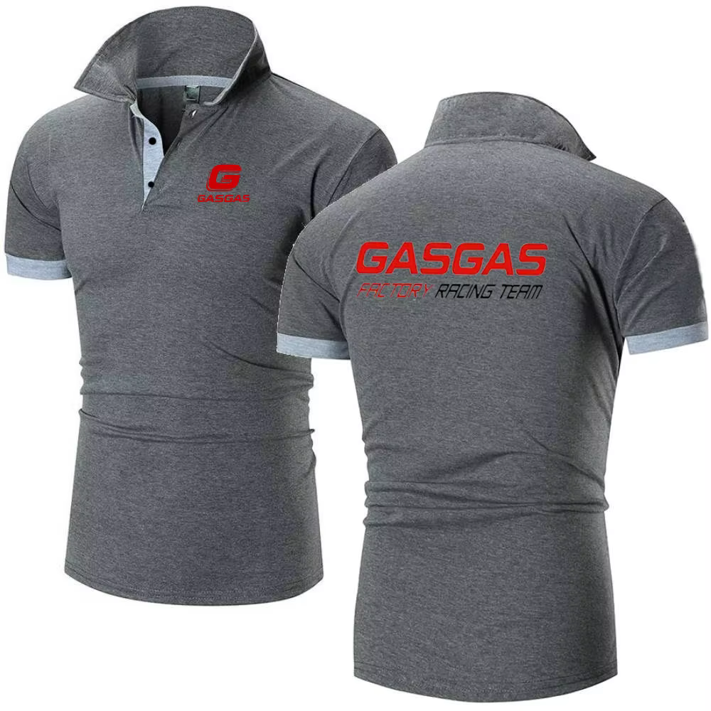 Moto GASGAS usine équipe de course hommes polos décontracté Golf hauts t-shirt respirant maille coton à manches courtes