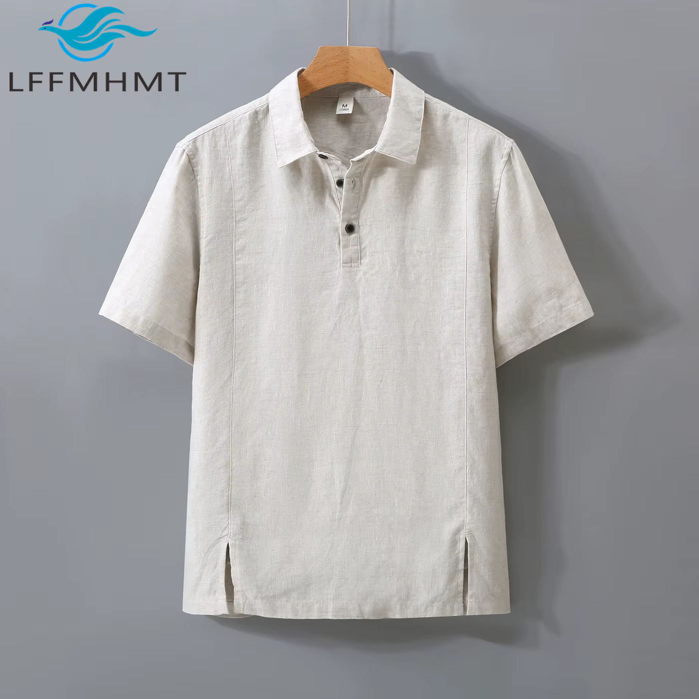 1517 Polo-shirt à manches courtes 100% lin de bonne qualité pour homme