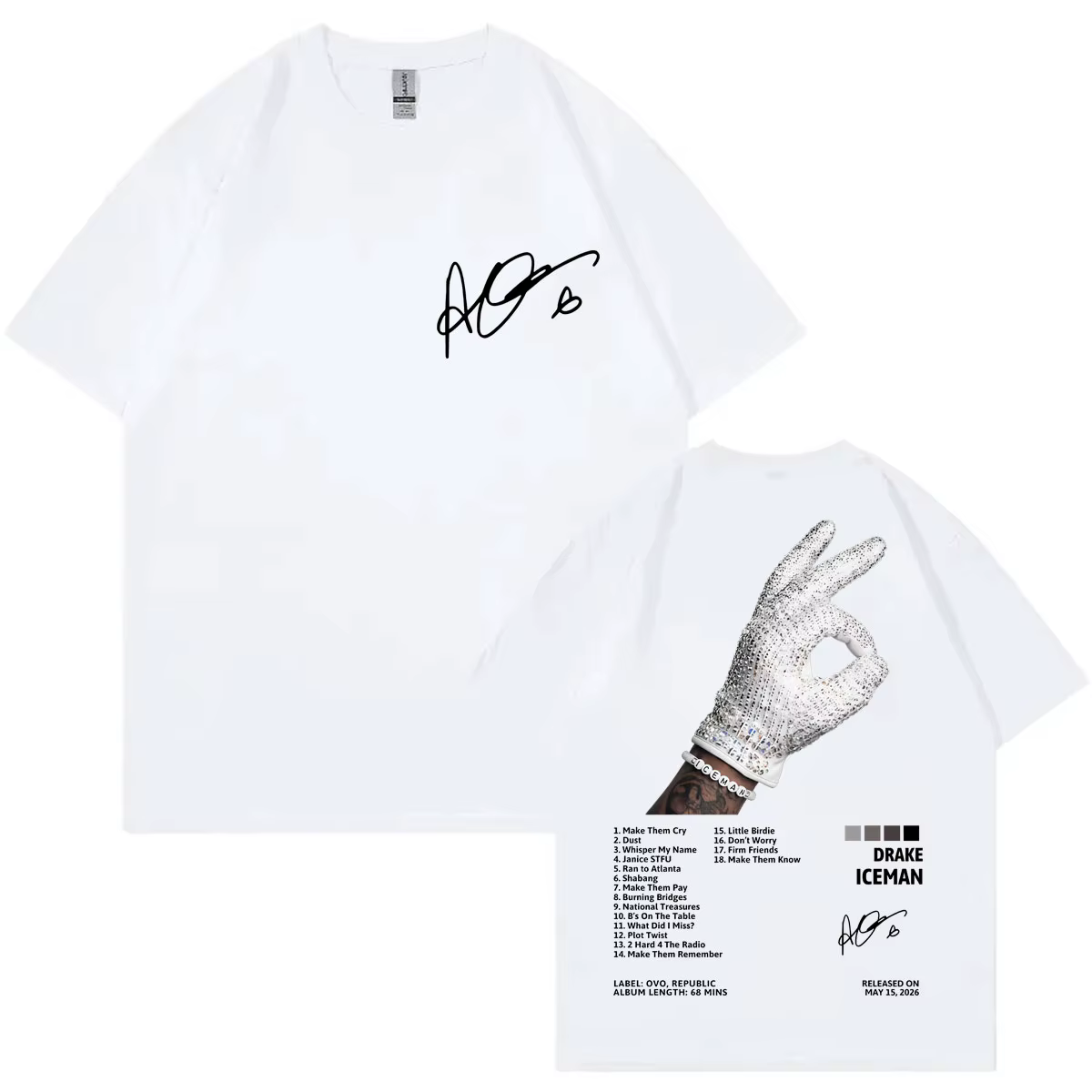 T-shirt de l'album Iceman du rappeur Drake