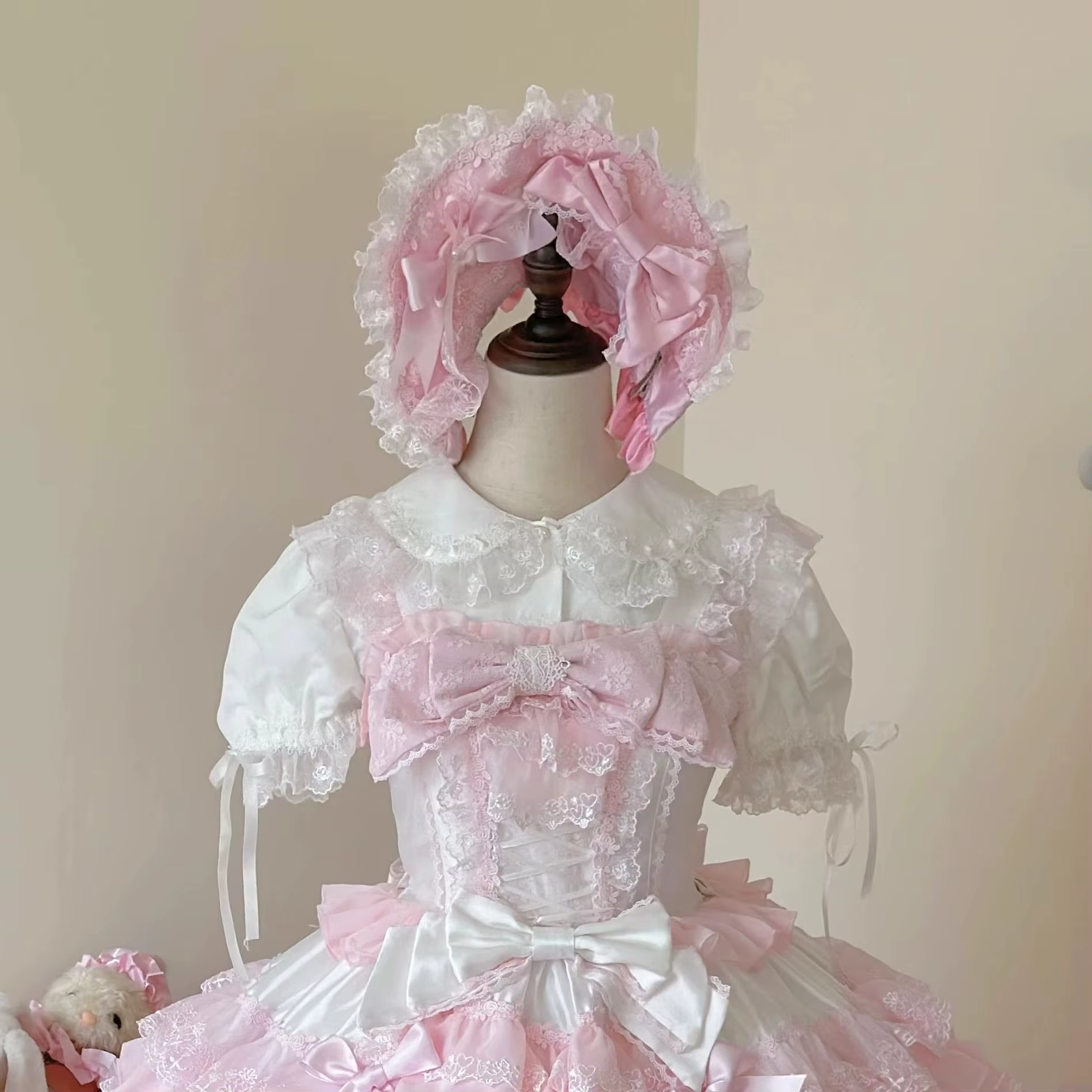 Japonais Kawaii fille doux mignon nœud Lolita chemise femmes JK col de poupée ample Blusas Femme Y2k esthétique solide Blouse hauts