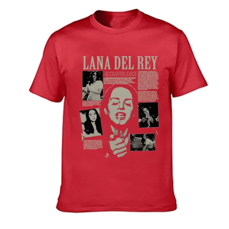 Chanteur Lana Del Rey imprimer t-shirt hommes femmes mode Hip Hop Streetwear Harajuku à manches courtes grande taille