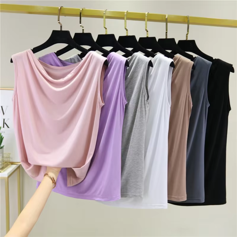 2025 été Style femmes débardeurs Camisoles Modal chemise sans manches mince gilet hauts maillot de corps solide haut