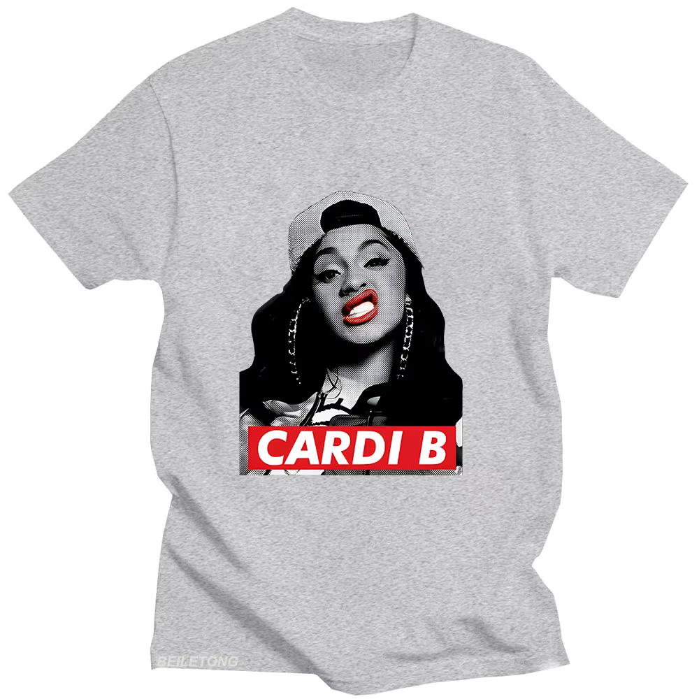 T-shirt Cardi B en coton avec impression graphique