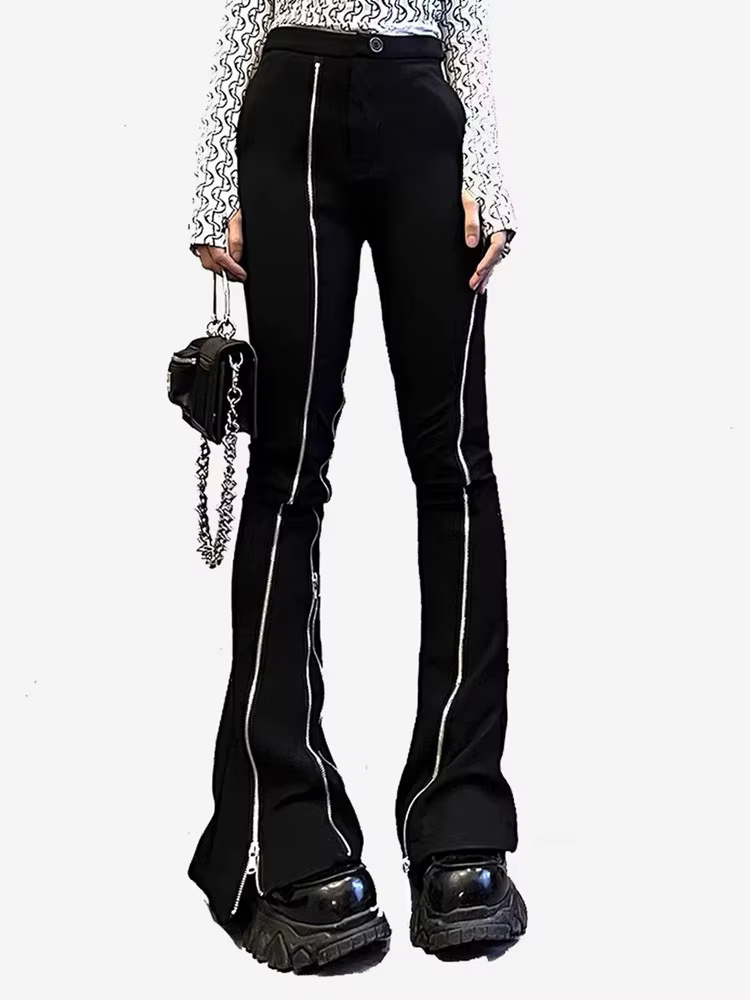Jean évasé noir Slim pour femmes