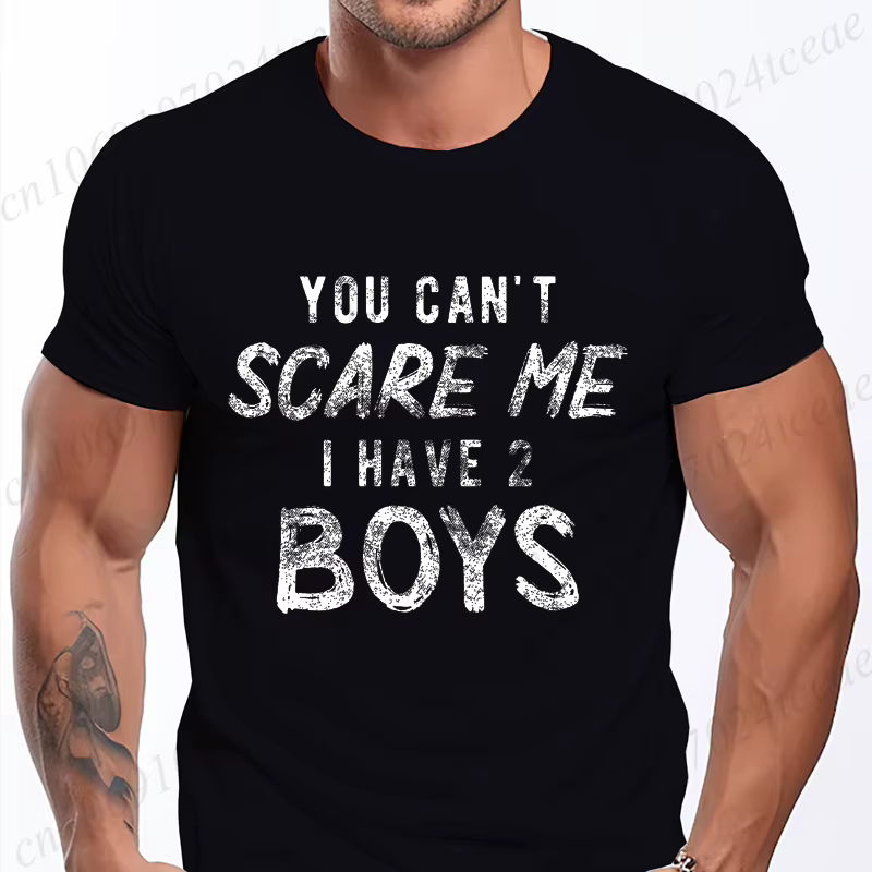 Hommes vous ne pouvez pas me faire peur, j'ai une fille ou des garçons t-shirts drôle papa carré t-shirts chemise sarcastique pour papa cadeaux mode été