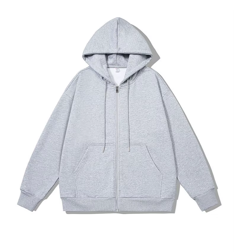 Sweat à capuche à manches longues avec fermeture éclair pour homme