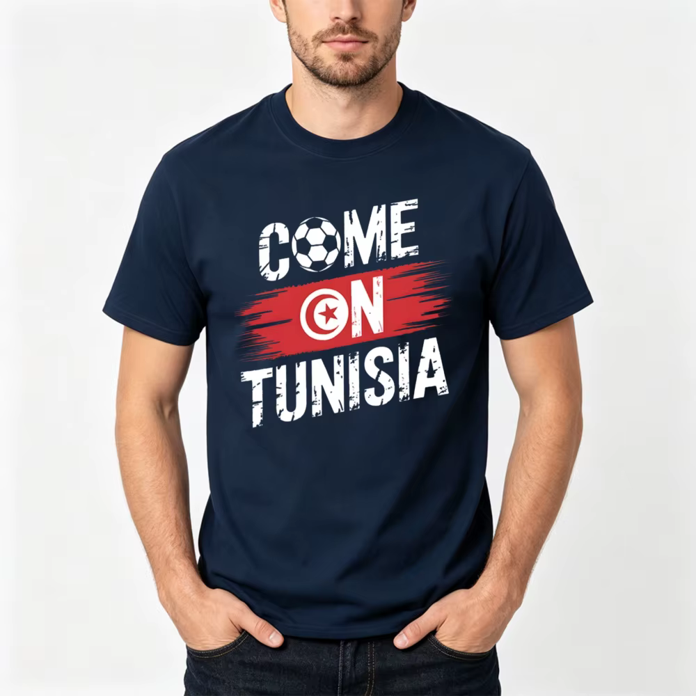 T-shirt de football de la Tunisie pour hommes et femmes