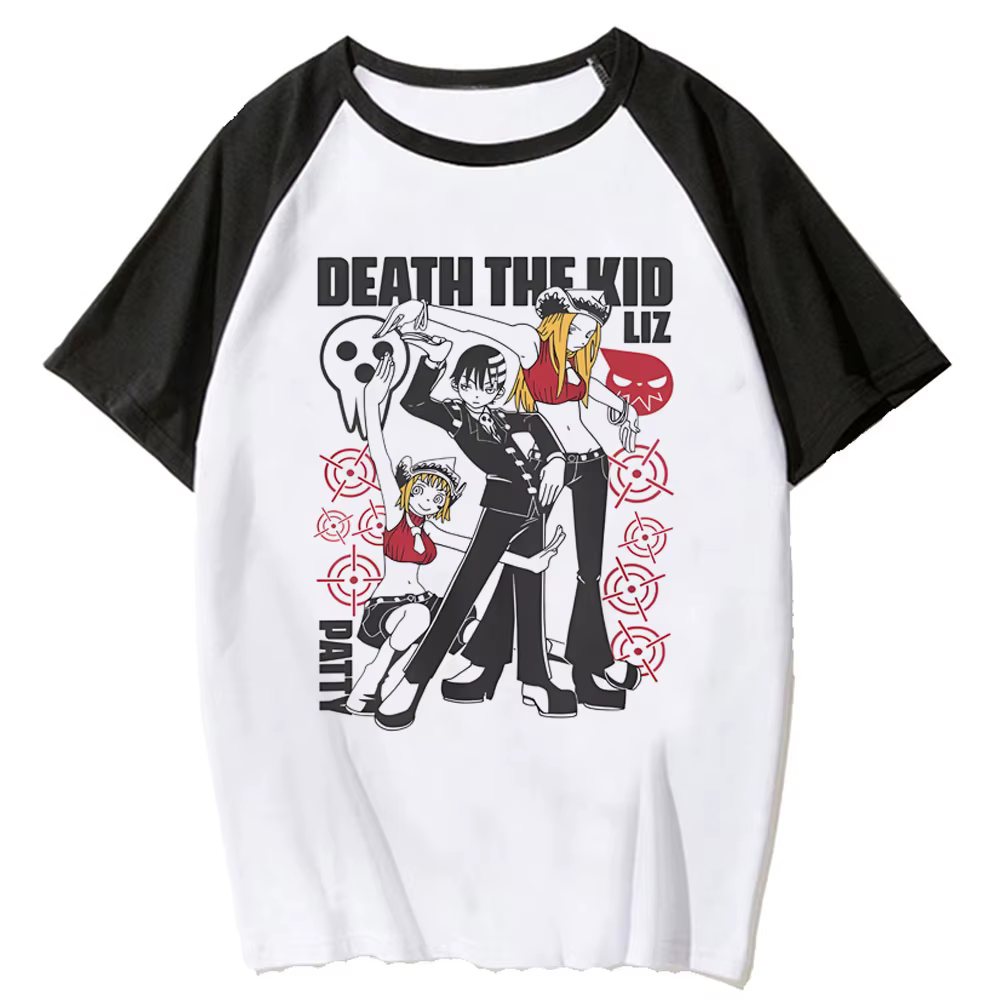 Soul Eater top t-shirts adolescent à la mode kawaii harajuku université graphique Pastel top