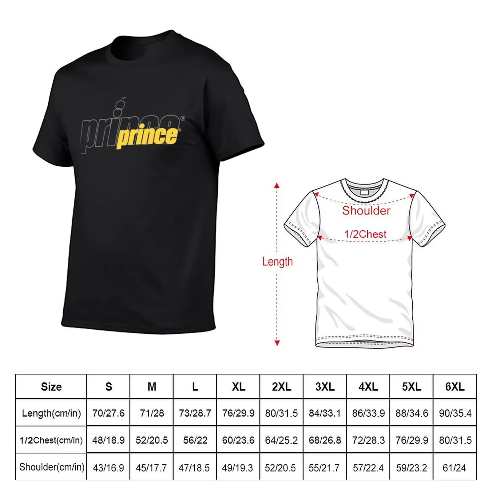 T-shirt jaune classique Prince Tennis pour homme