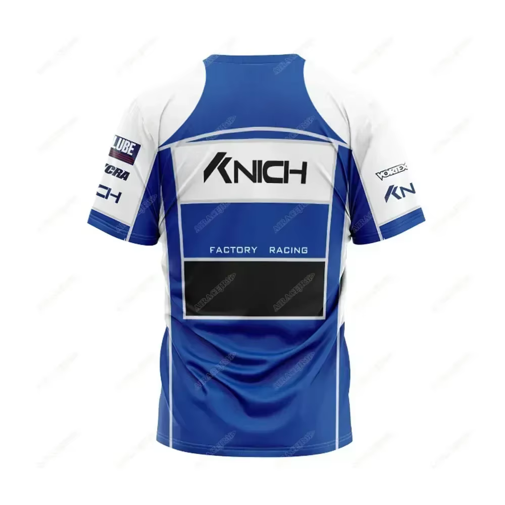 T-shirt bleu et blanc pour hommes