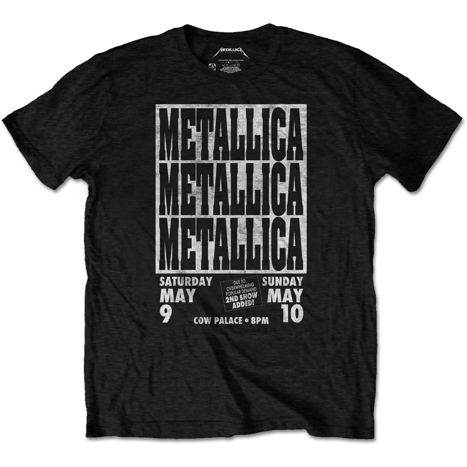 T-shirt en coton avec image de groupe Metallica