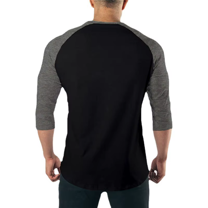 Économie en coton à manches trois-quarts pour hommes