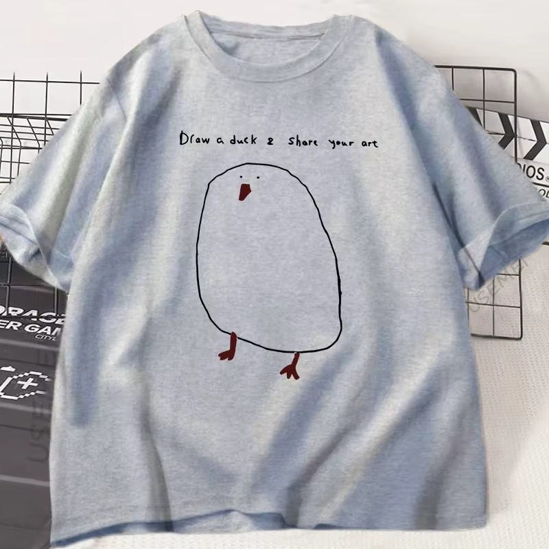 Drôle dessin canard T-shirt femmes décontracté
